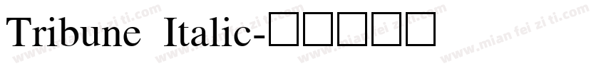 Tribune Italic字体转换